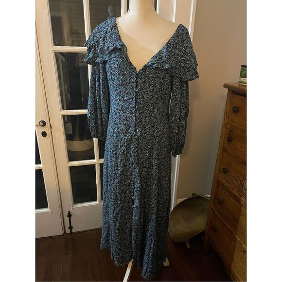 Free People - Float On A Sunbeam Midi Dress - Picture 6 of 9